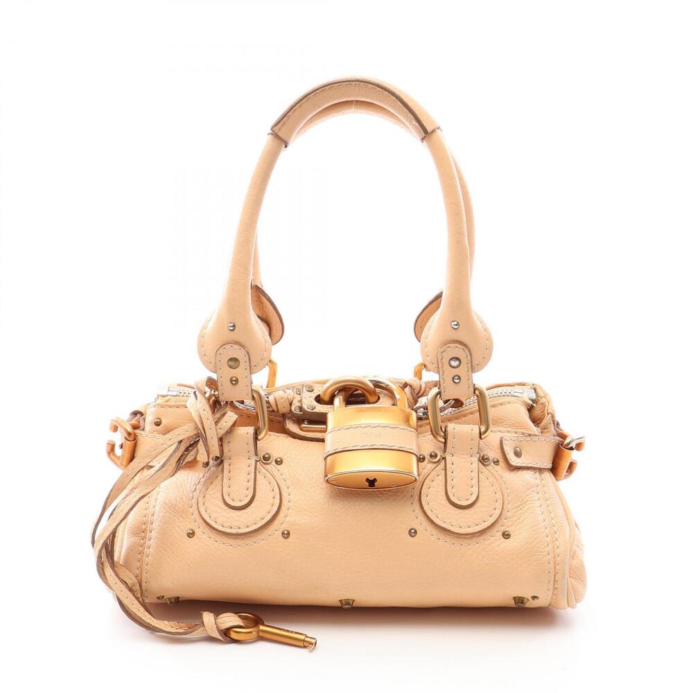 Chloe Paddington Handbag Leather Beige